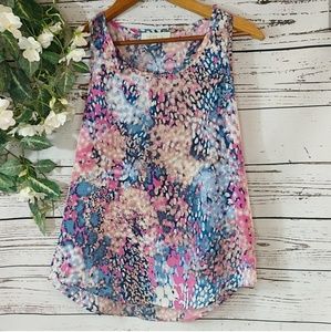5/$25 Olive & Oak Pink and Blue Tank Top